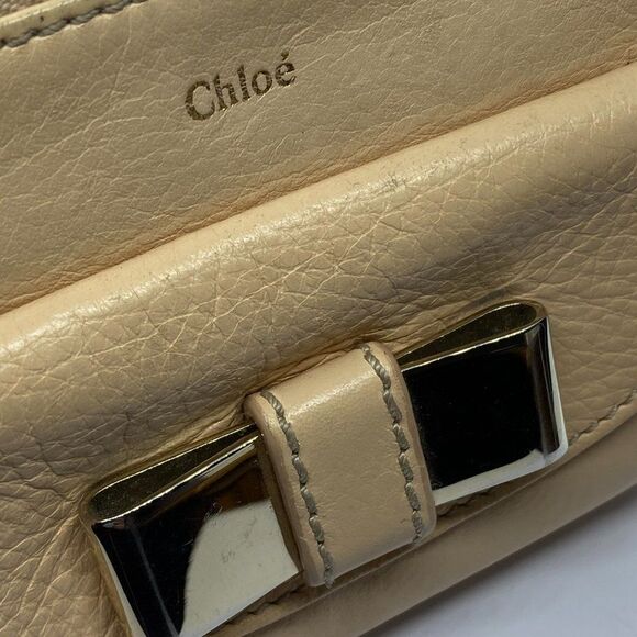 Chloe Beige Leather Small Designer Wallet w/ Box, Dust Bag & Authenticity Card - Picture 7 of 14